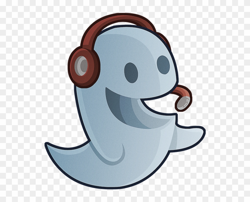 Cheerful Ghost - Ghost Playing Video Game Clipart