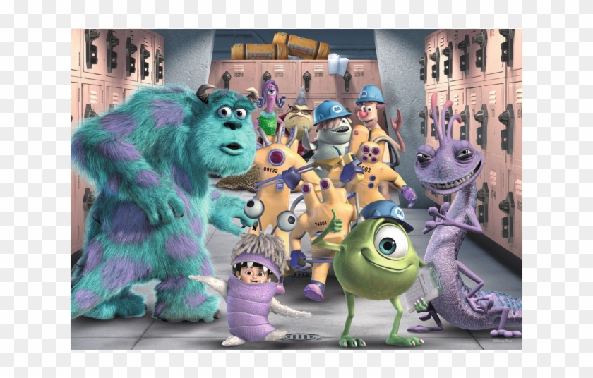 The Whole Gang - Monsters Inc Locker Scene Clipart #1499396