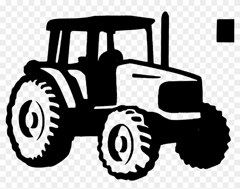 John Deere Green Tractor Clipart Free Images - Tractor Clipart Black And White - Png Download