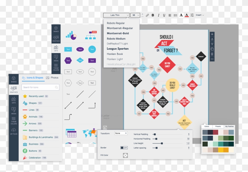 Customize Positions And Connections To Meet Your Content - Flow Chart Clipart