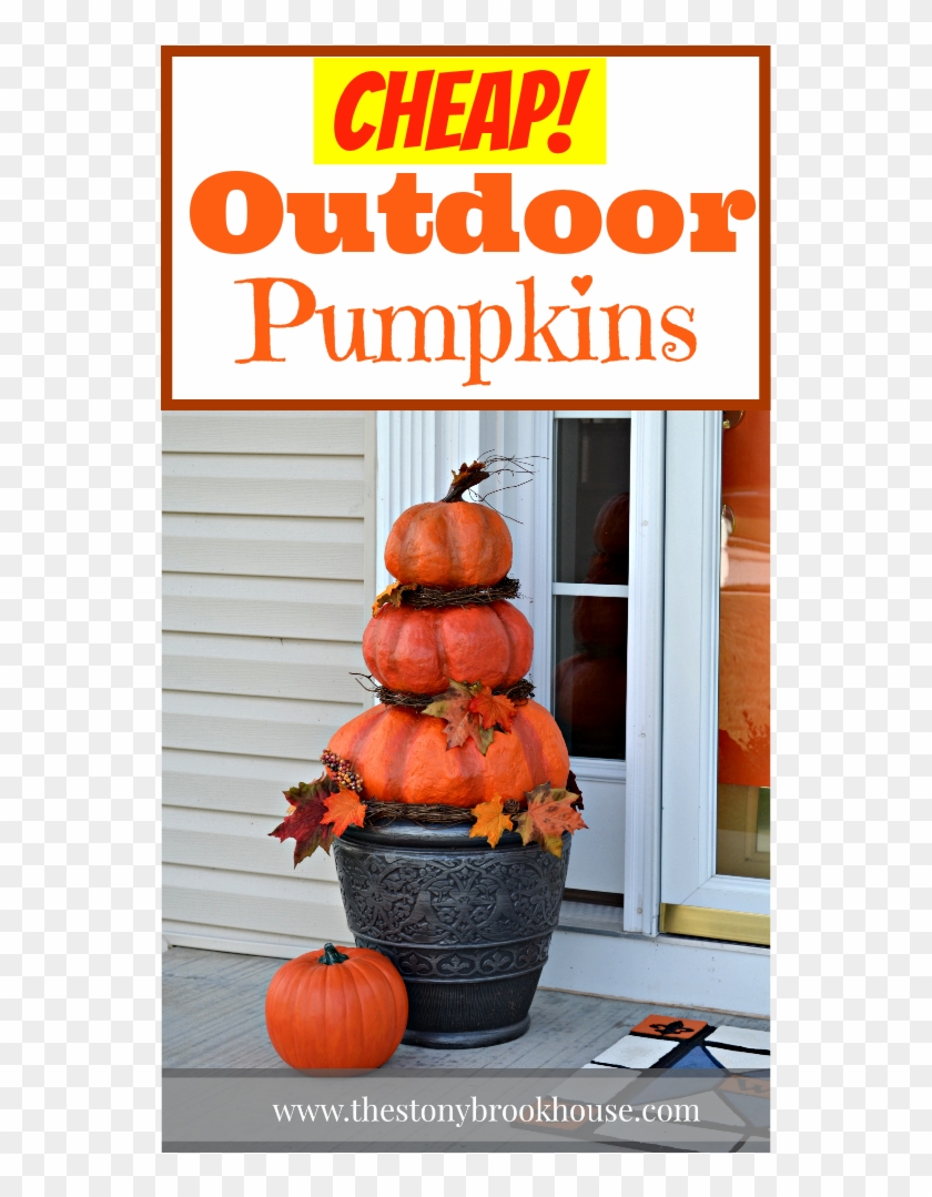 Diy Outdoor Real Looking Pumpkins - Outdoor Stacked Pumpkins Clipart