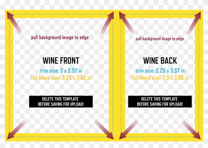 Front & Back Label Template - Wine Label Size Clipart #150283