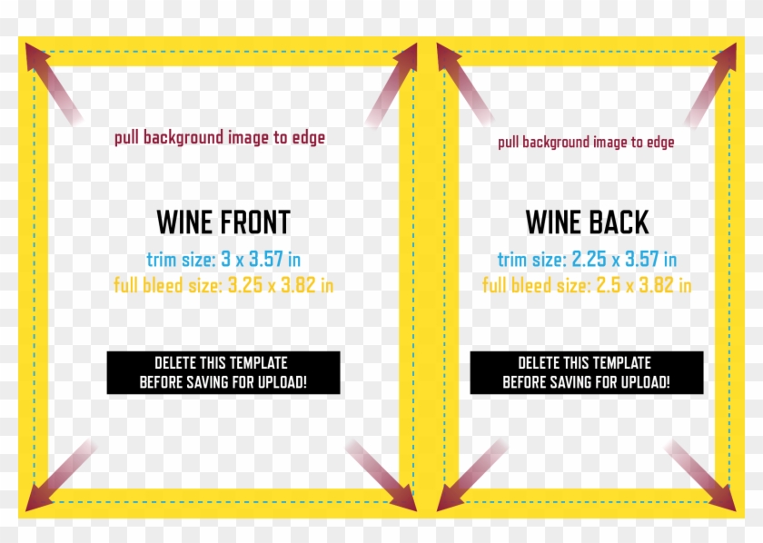 Front & Back Label Template - Wine Label Size Clipart
