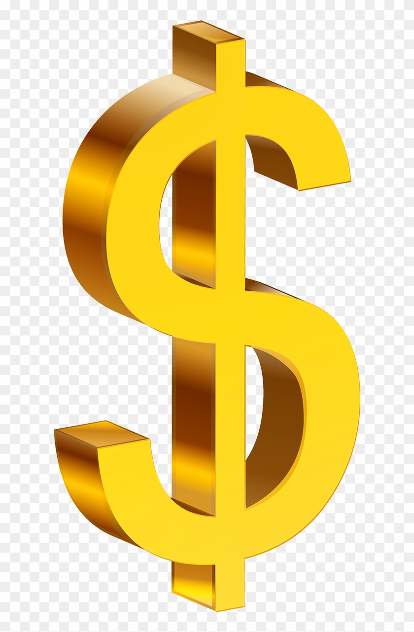 Transparent Gold Dollar Png Clipart - Transparent Background Money Clipart