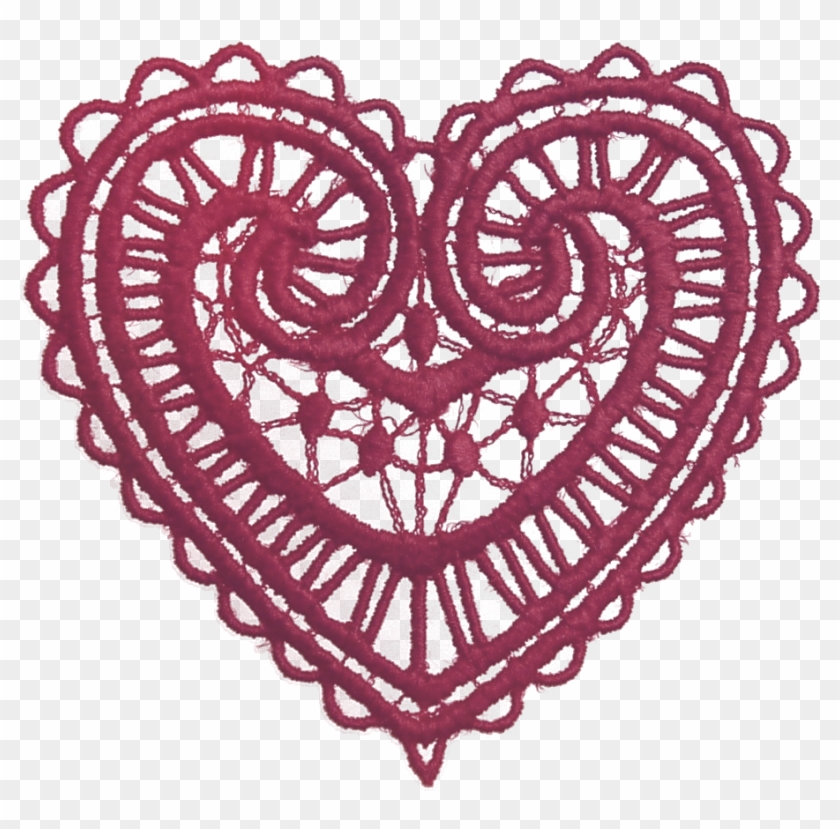 Lace Heart Transparent Clipart Clip Art Black And White - Lace Heart Transparent - Png Download