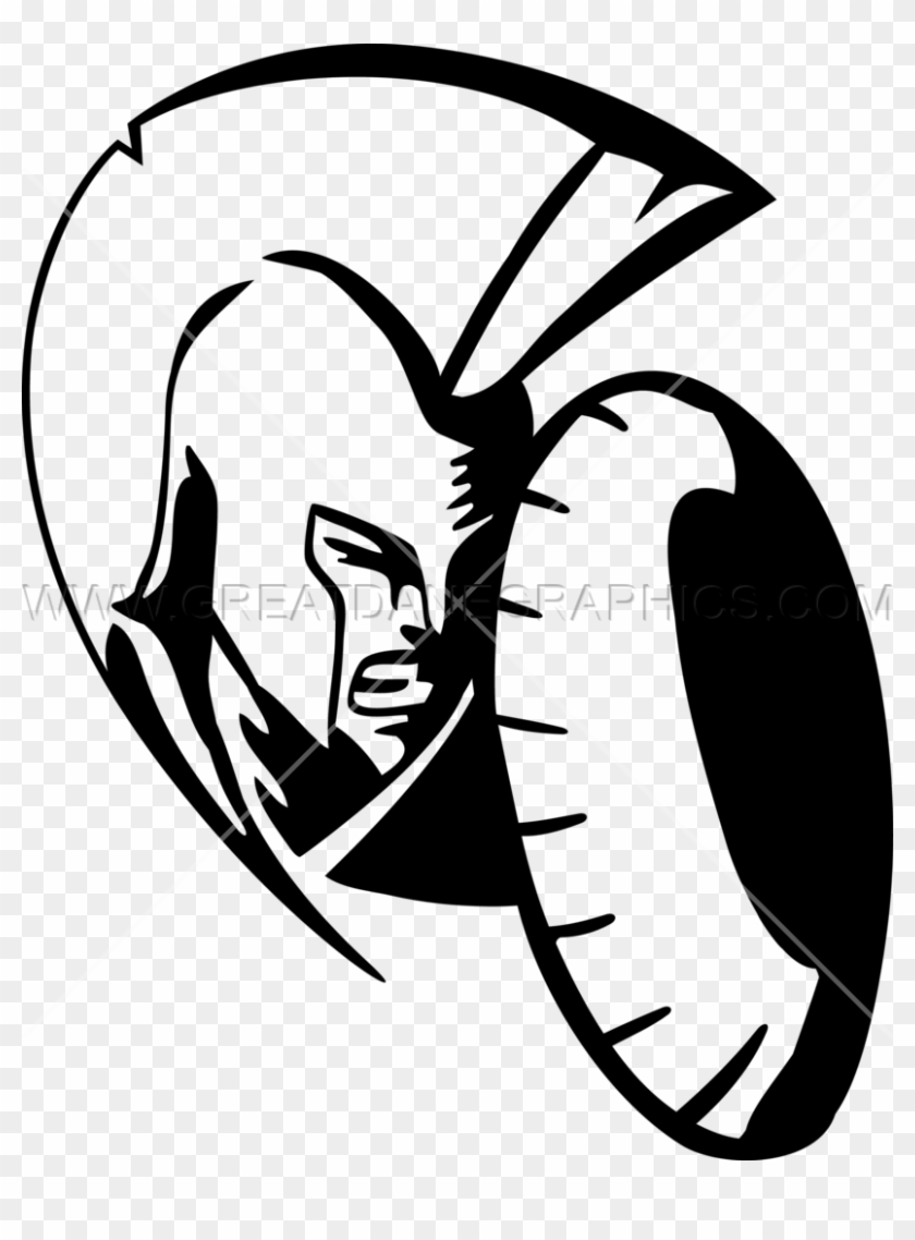 Mohawk Vector Spartan Head - Spartan With Shield Logo Clipart #151004