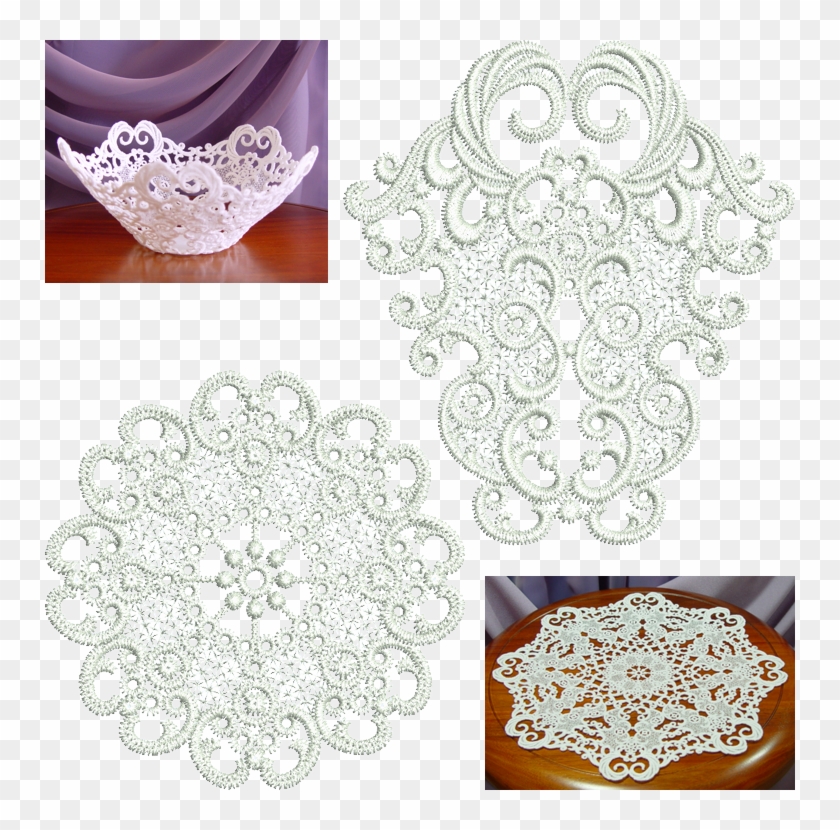 Doily Panel Bowl - Doily Clipart #151005