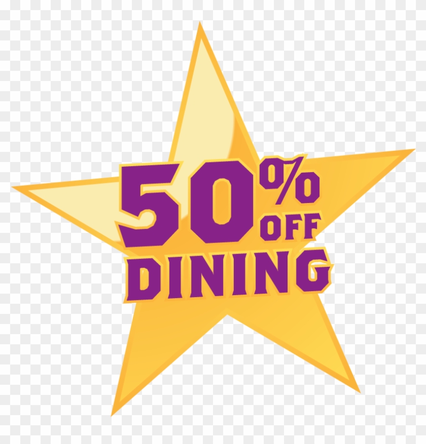50% Off Dining When Paid In Full With Reward Points - Graphic Design Clipart #151044
