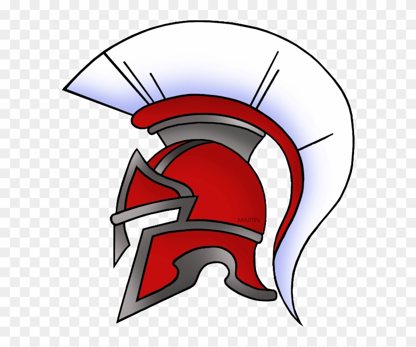 Ancient Greek And Roman Gods, Characters And Creatures - Easy Spartan Helmet Drawing Clipart
