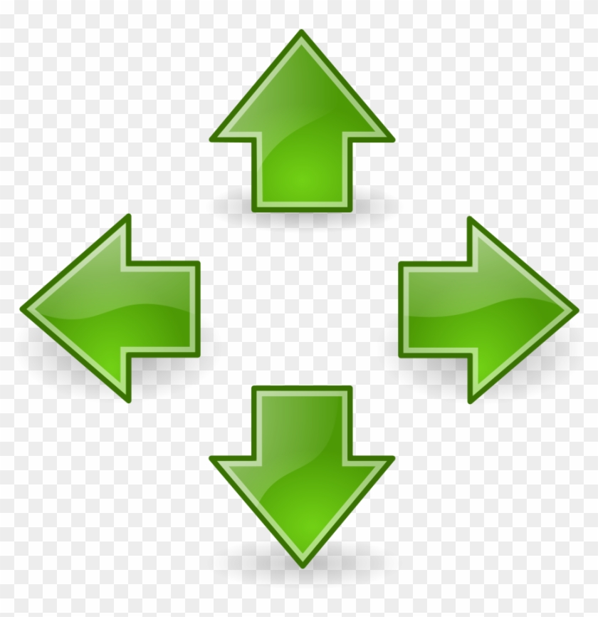 Line Arrows Curved Clipart Green Clipartfest - Up Down Left And Right - Png Download