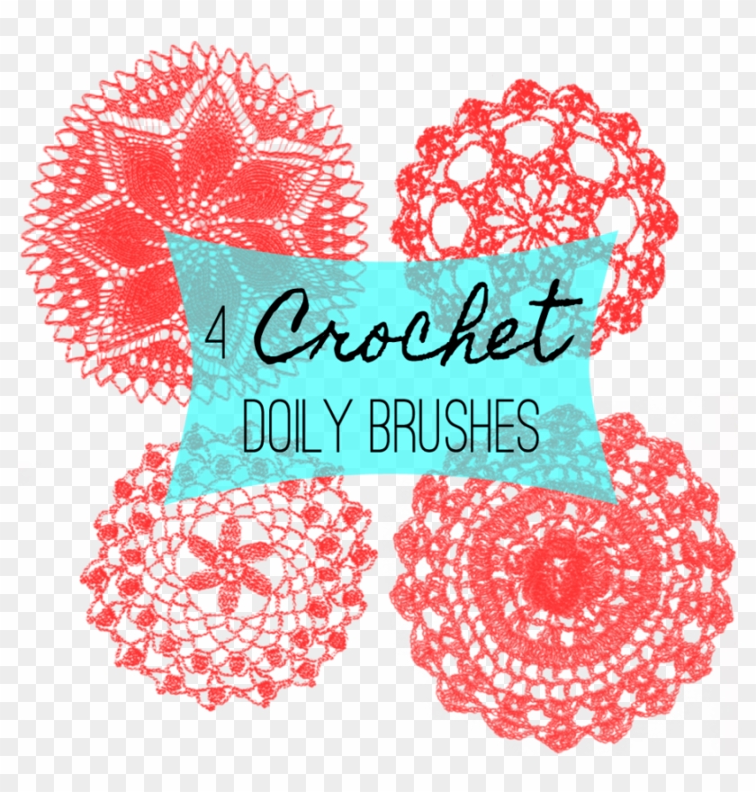 4 Crochet Doily Photoshop Brushes - Paper Rosette Clip Art - Png Download #151432