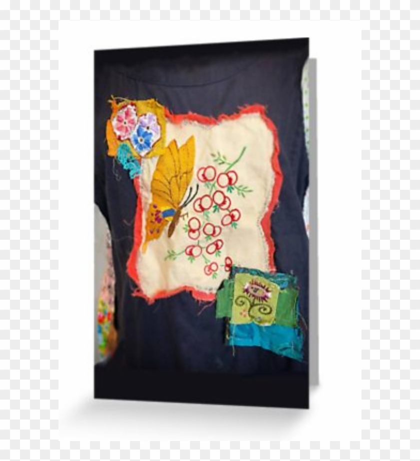 Greeting Card Butterfly Doily - Patchwork Clipart