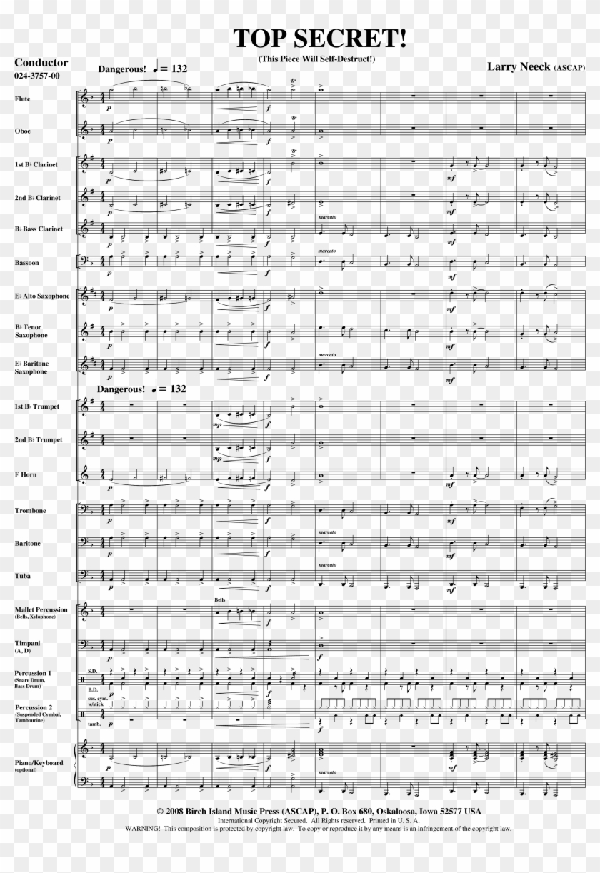 Thumbnail Top Secret - Top Secret Trumpet Sheet Music Clipart