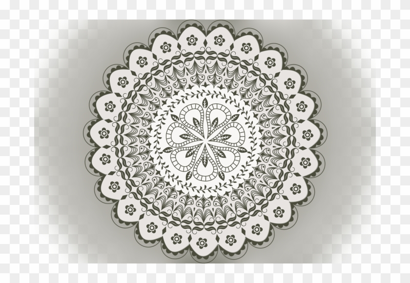 Color Palette Ideas From Doily Black And White Circle - 1001 Noc Knjiga Clipart #152211