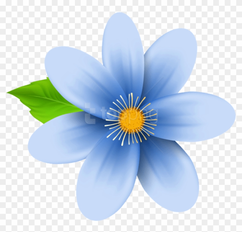 Blue Flower Clip Art Image - Blue Flower Clip Art - Png Download