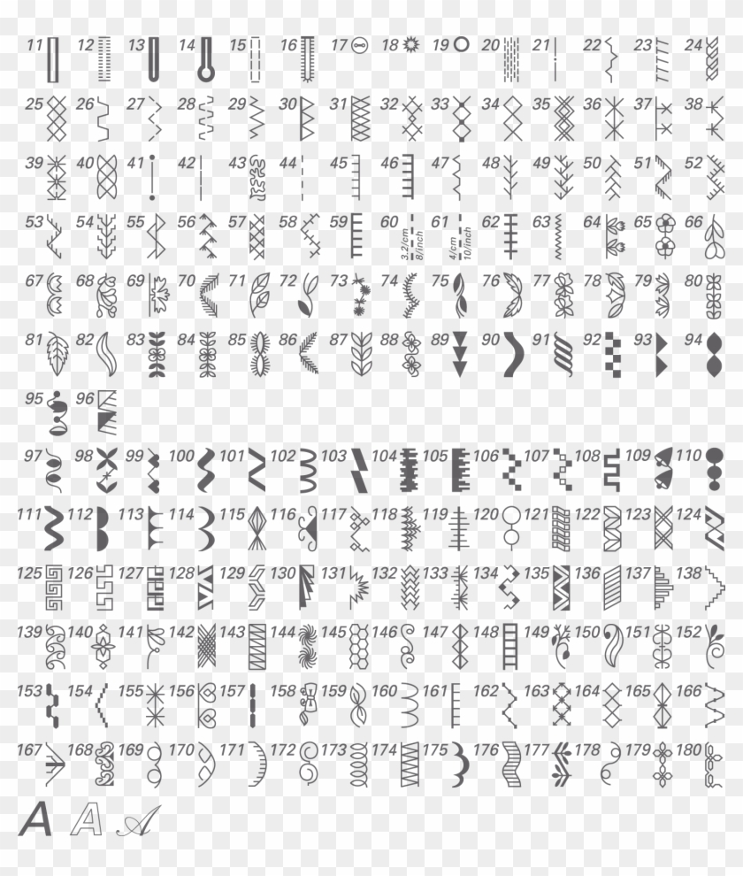 Stitch Pattern Aurora 440 Qe - Bernina Aurora Clipart