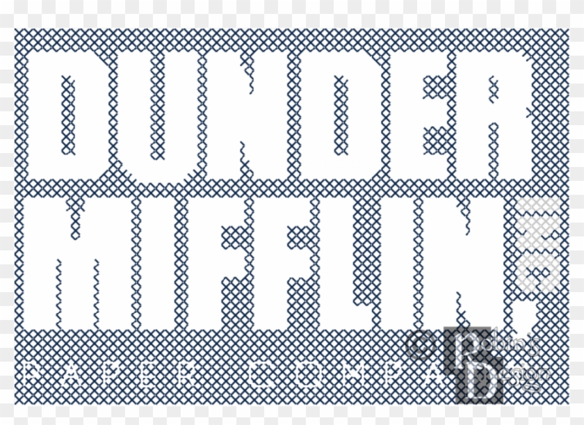 Dunder Mifflin Logo Cross Stitch Pattern For Shirt - Dunder Mifflin Clipart #152990