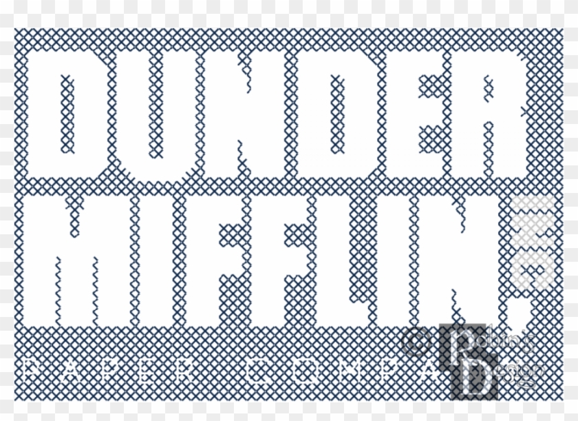 Dunder Mifflin Logo Cross Stitch Pattern For Shirt - Dunder Mifflin Clipart