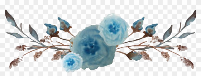 Ftestickers Watercolor Flowers Flowerswag Blue - Png Watercolor Blue Flower Clipart