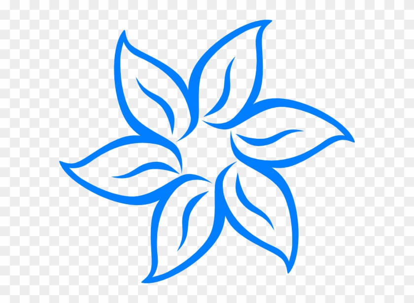 Blue Flower Svg Clip Arts 600 X 536 Px - Png Download