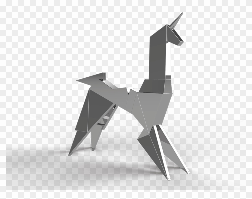 The Blade Runner Unicorn In 18k Gold Origami Unicorn - Blade Runner Origami Png Clipart