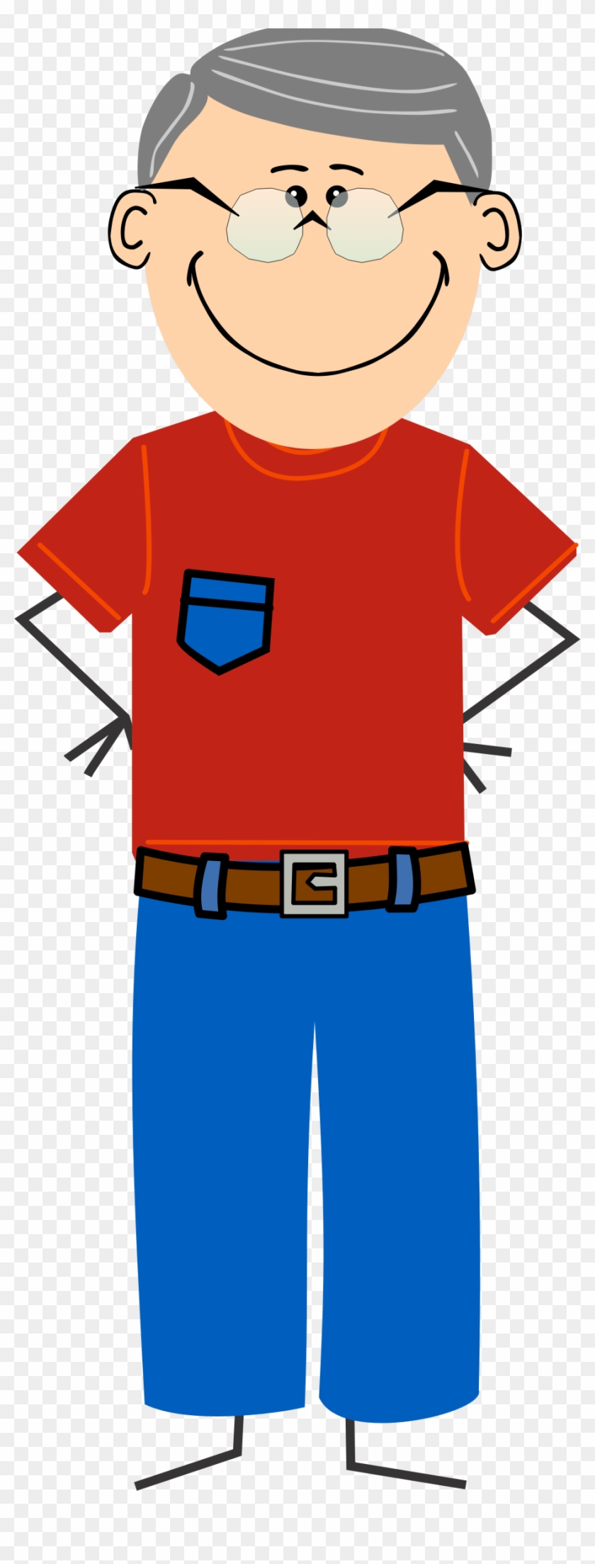 This Free Icons Png Design Of Grandpa With Jeans And Clipart