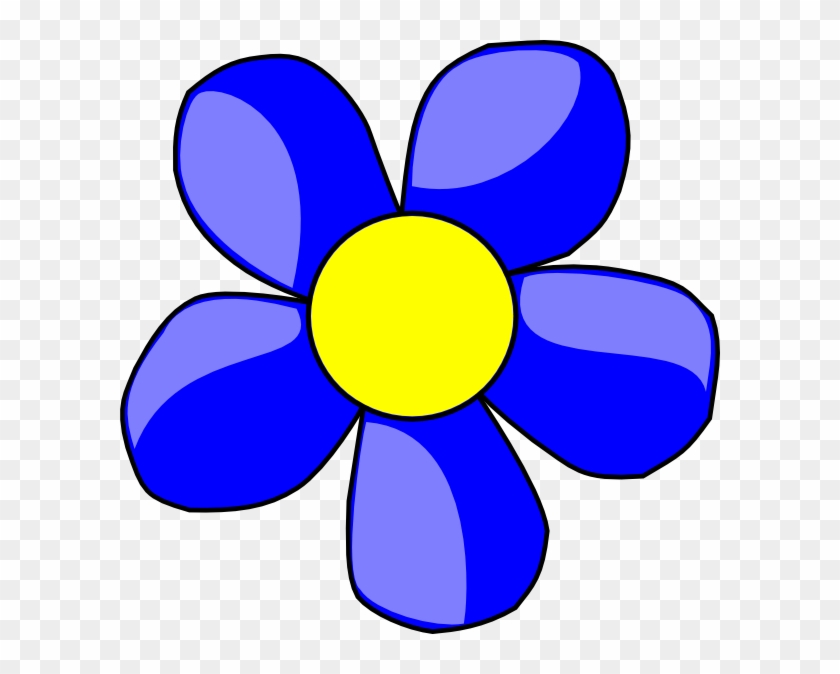 Blue Flower Svg Clip Arts 600 X 594 Px - Png Download #153765