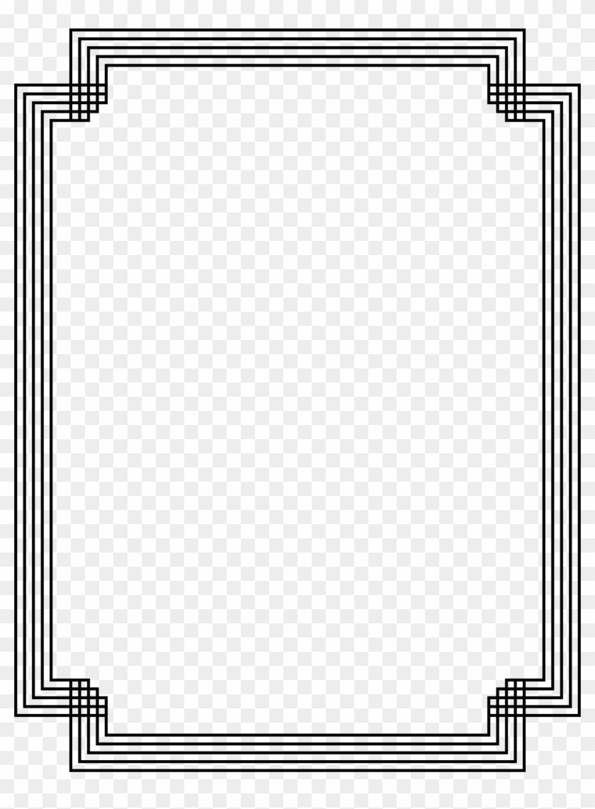 Big Image - Transparent Double Line Border Clipart #153809