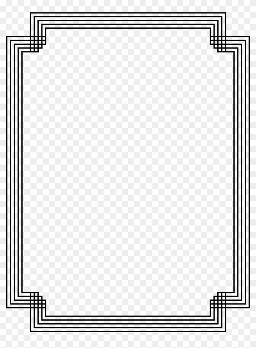 Big Image - Transparent Double Line Border Clipart