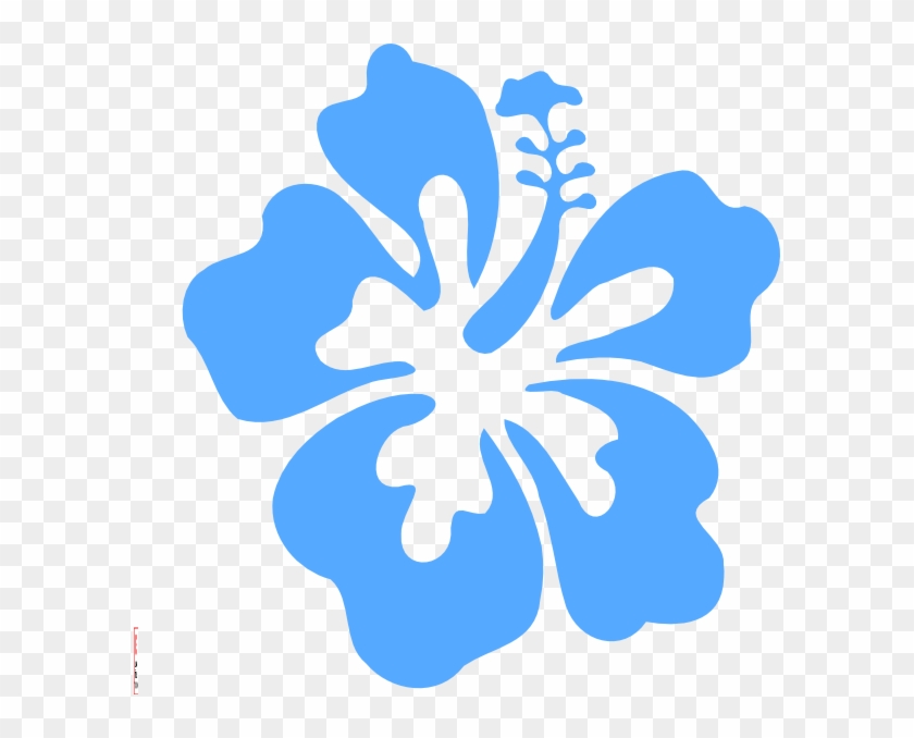 Blue Flower Clipart Hibiscus Flower - Blue Hibiscus Flower Clip Art - Png Download #153927