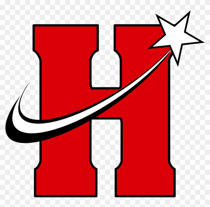 H Logo Swoosh And Start Png - Huffman Isd Clipart
