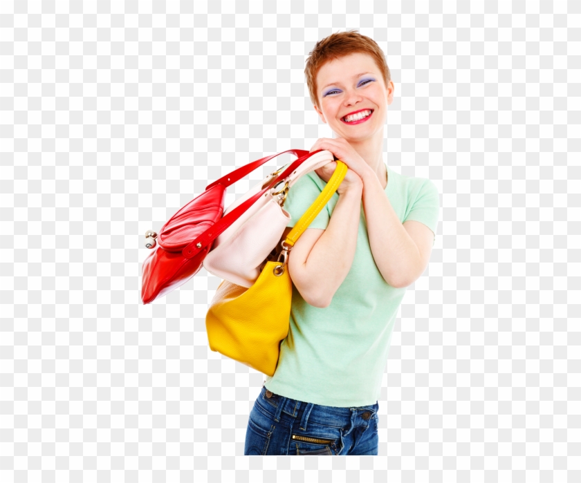 Download Fashion Woman Holding Handbags Png Image - Handbags Png Clipart #153980