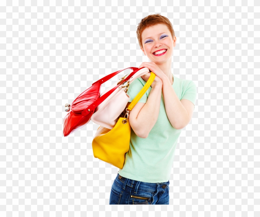 Download Fashion Woman Holding Handbags Png Image - Handbags Png Clipart
