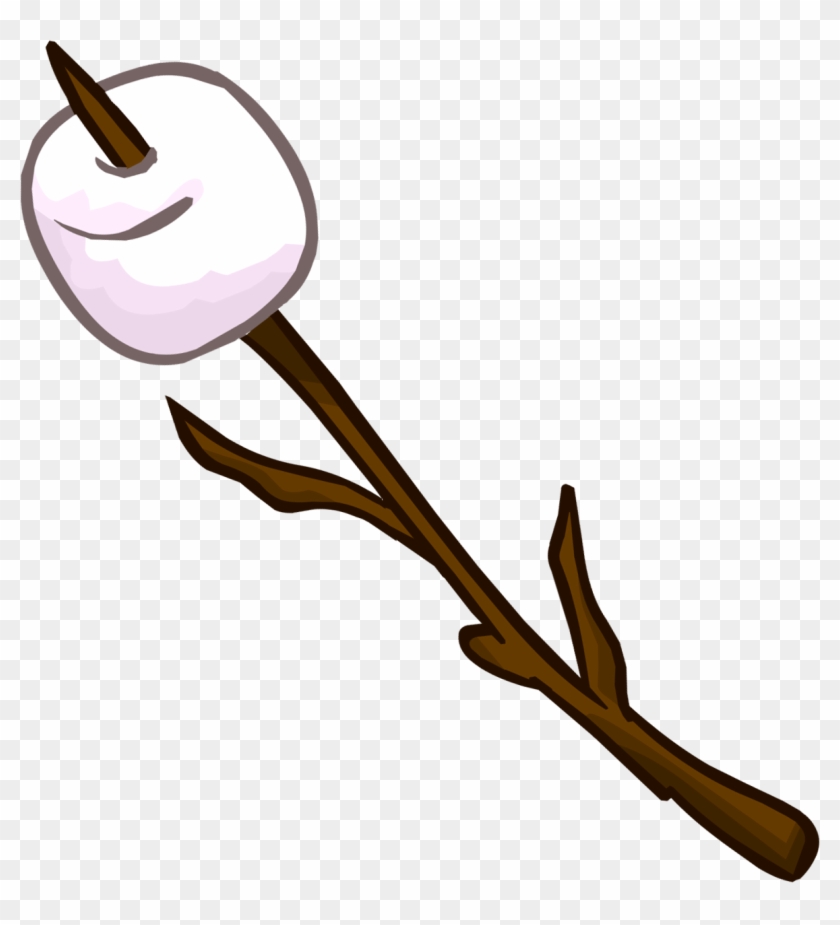 Food - Marshmallow On A Stick Clipart - Png Download #154202