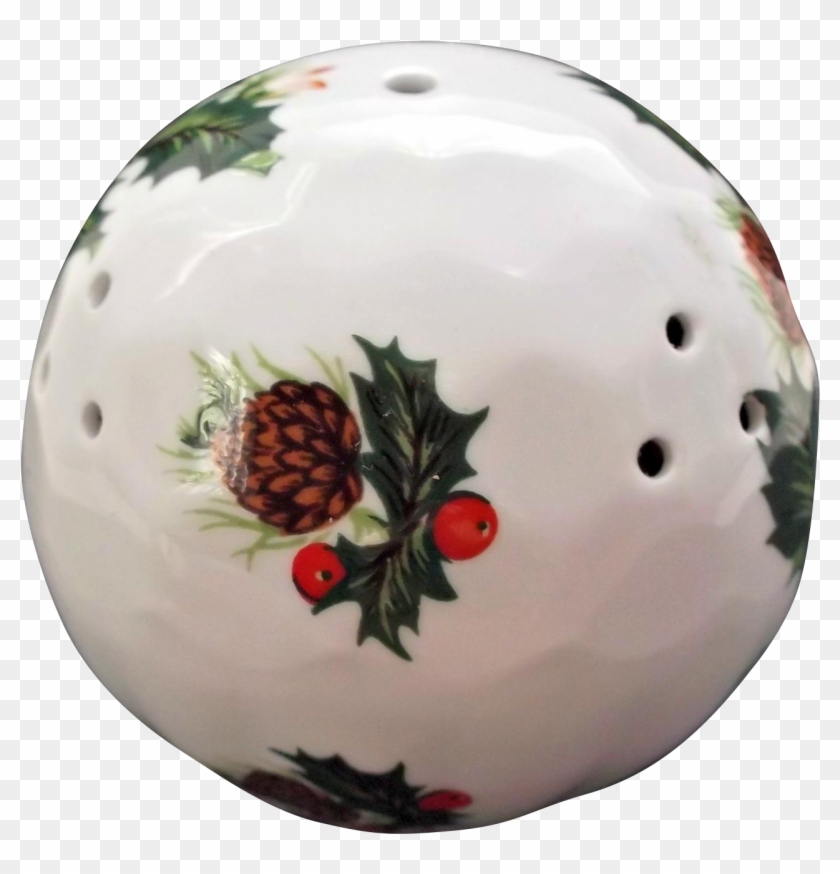 Queen's Bone China England Vintage Pomander Holly Berries Clipart