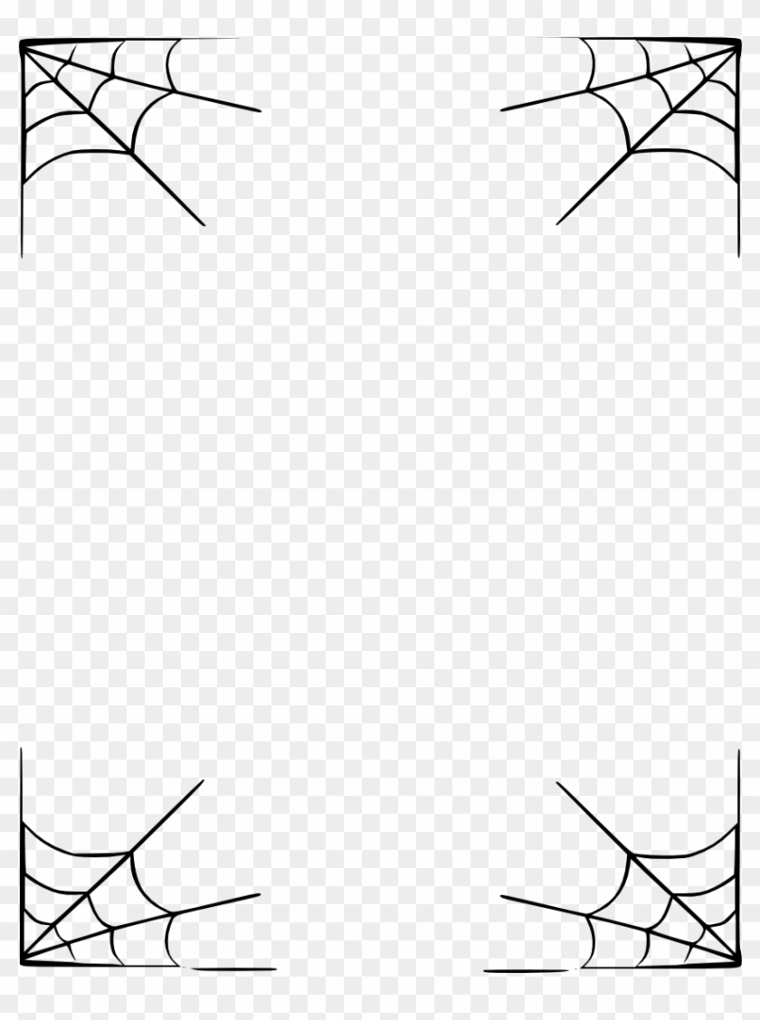 Corner Spider Web - Spider Web Frame Png Clipart