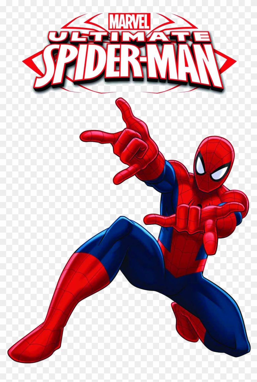 Ultimate Spiderman With Logo Clipart - Spiderman - Png Download