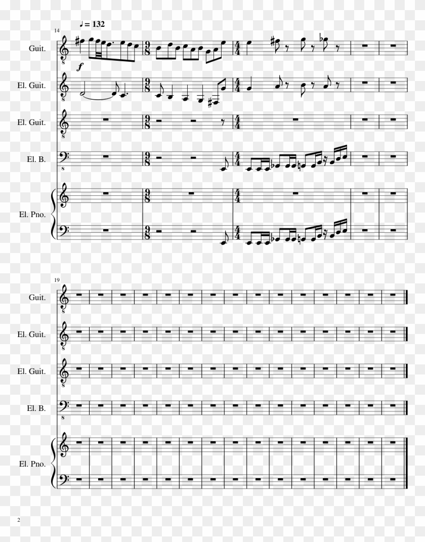 Lg-6262438 Sheet Music 2 Of 2 Pages - Sheet Music Clipart