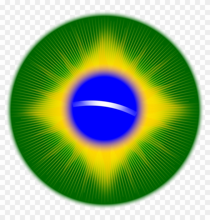 This Free Icons Png Design Of Rounded Brazil Flag Clipart #154890