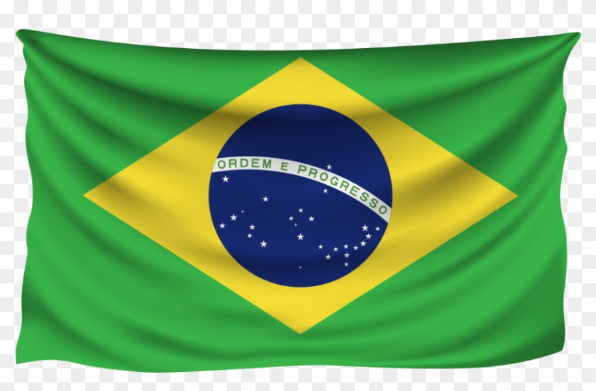 Free Png Download Brazil Wrinkled Flag Clipart Png - Flag Of Brazil Transparent Png #154980