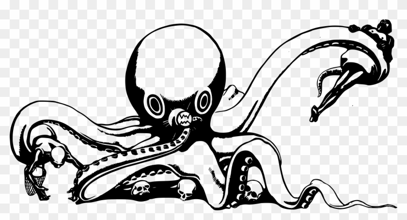 This Free Icons Png Design Of Killer Octopus And Skulls Clipart