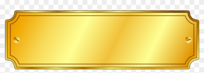 Clip Art Gold Clipart No Background - Gold Name Plate Png Transparent Png #155096