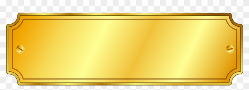 Clip Art Gold Clipart No Background - Gold Name Plate Png Transparent Png