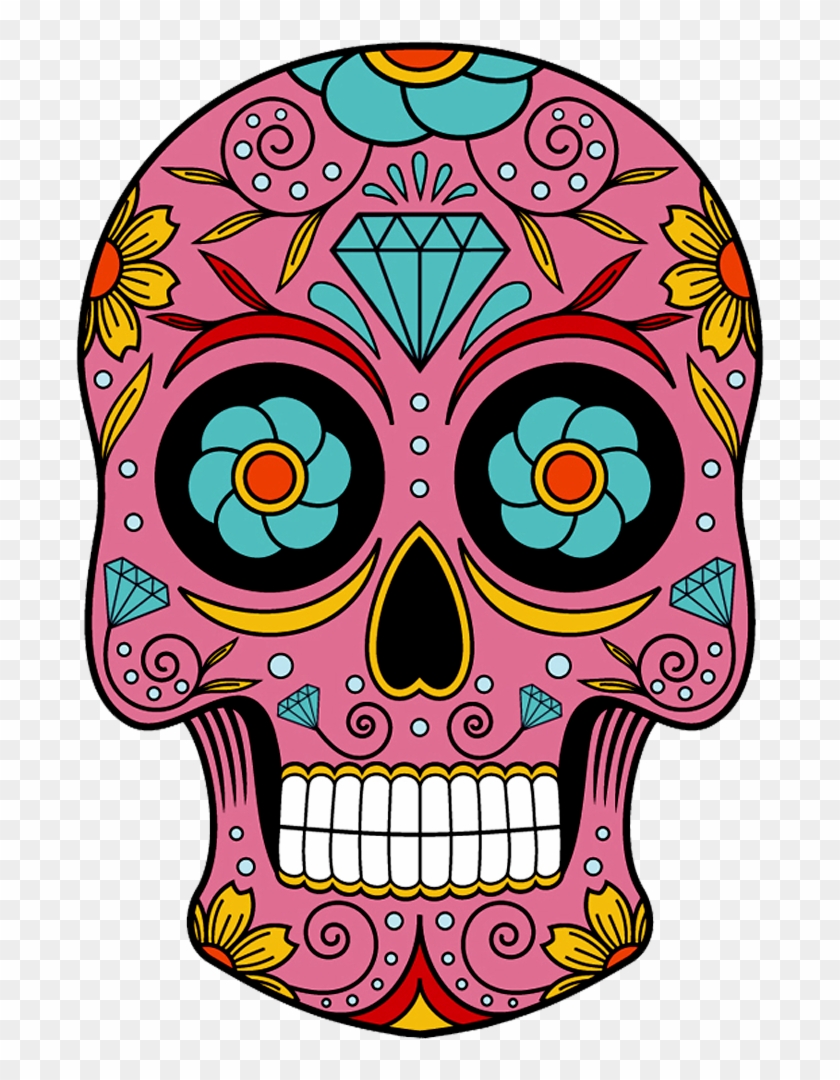 Pin De Priscila Em Ideias Pinterest Caveiras - Caveira Mexicana Png Clipart