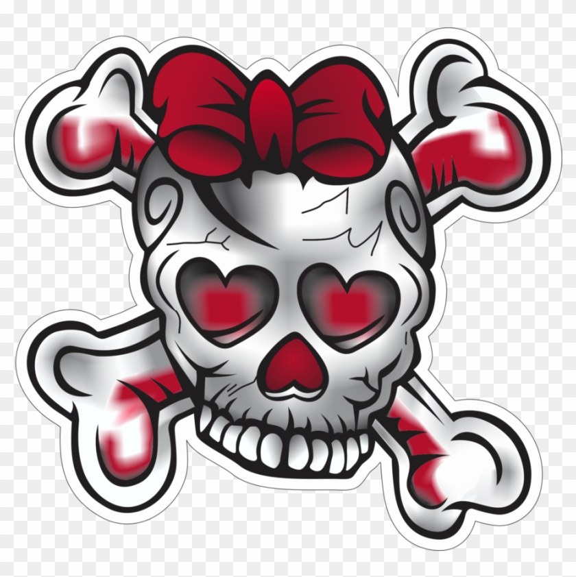 Vector Girl Skull - Girl Skulls Clipart #155186