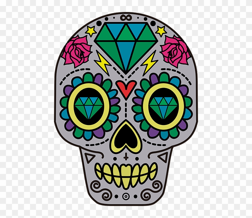 Description - Cartoon Skulls Day Of The Dead Clipart