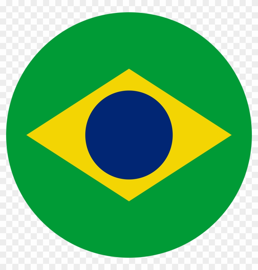 Open - Brazilian Flag Round Clipart