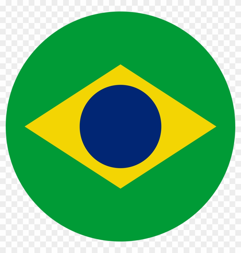 Open - Brazilian Flag Round Clipart #155265