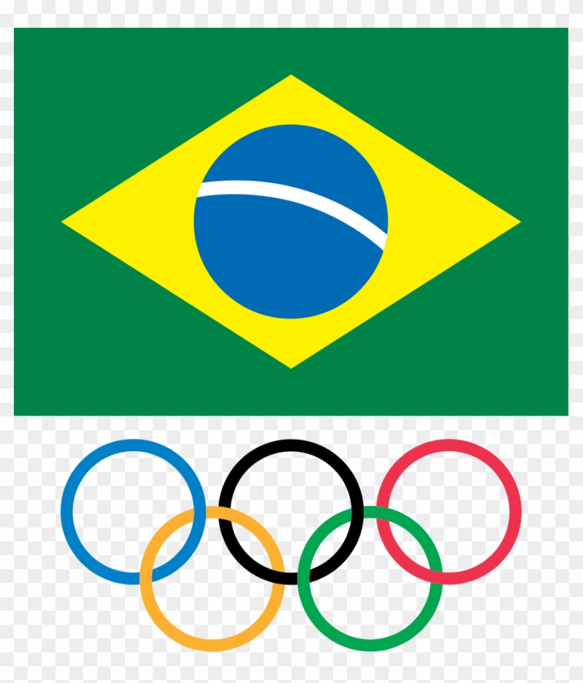 Brazilian Olympic Committee Logosvg Wikimedia Commons - Olympic Refugee Team Flag Clipart #155390