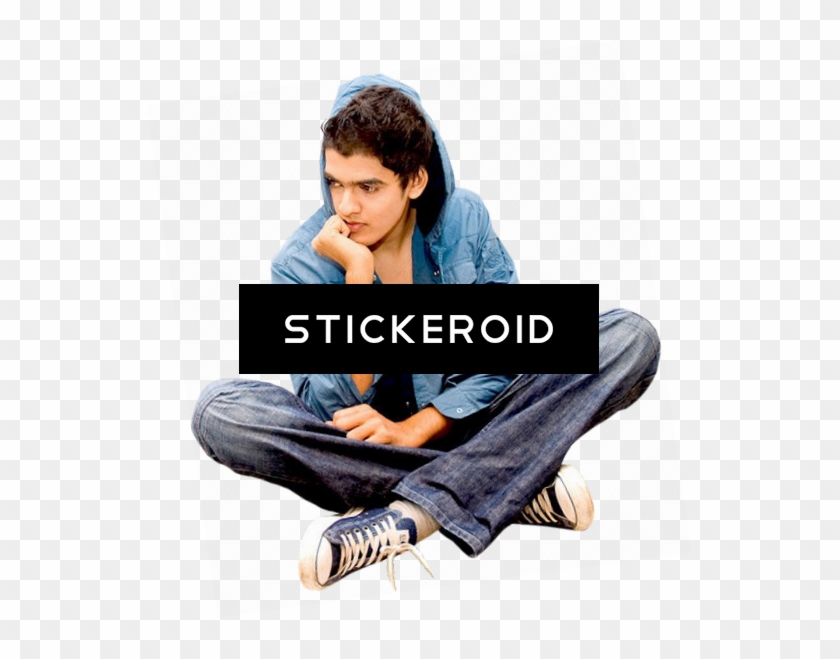 Sitting Girl Man - Sitting Clipart